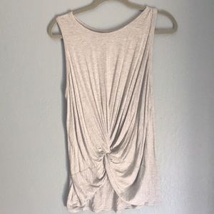 Grey Twist Knot Tank Top